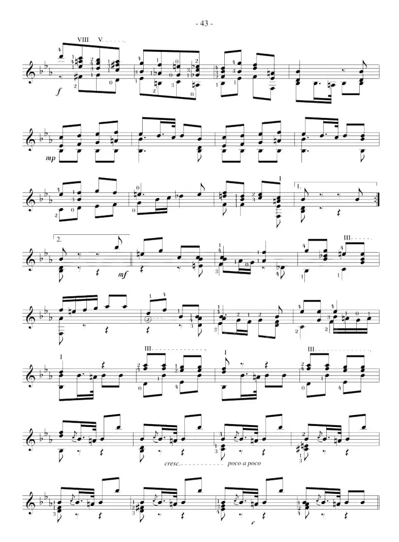 著名古典吉他练习曲（24）