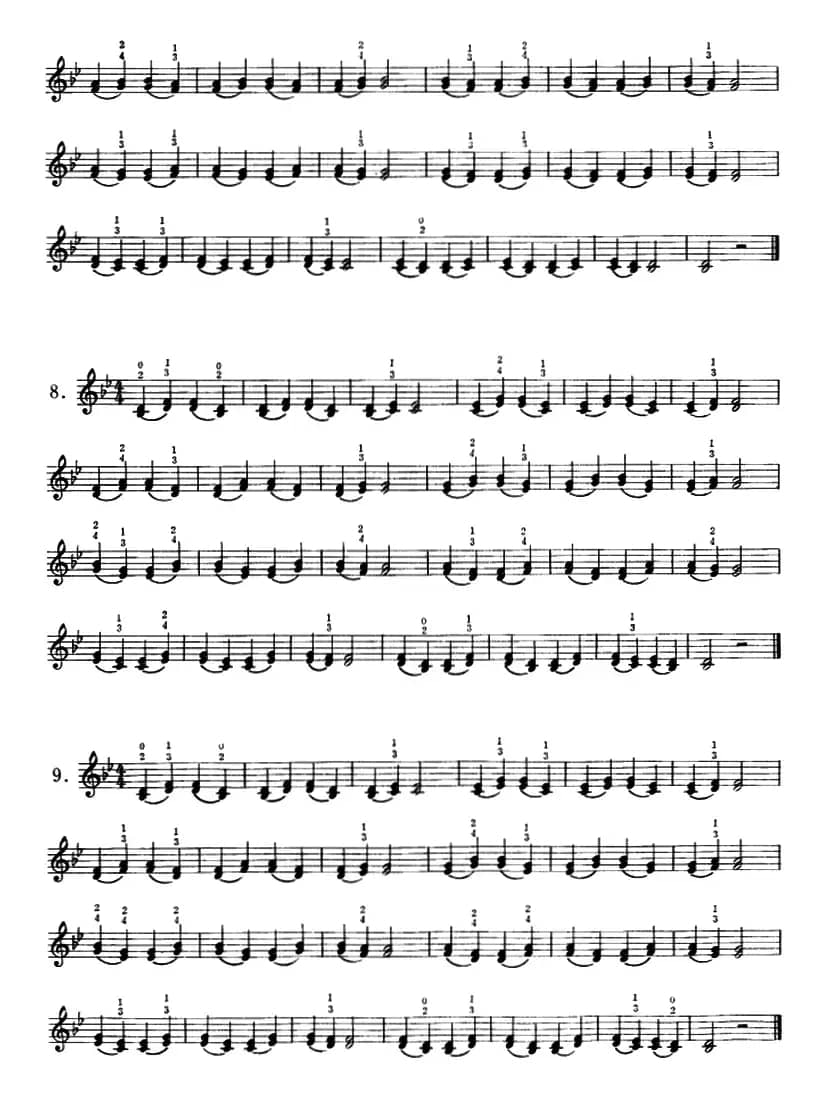 小提琴双弦三度初步练习（十四）