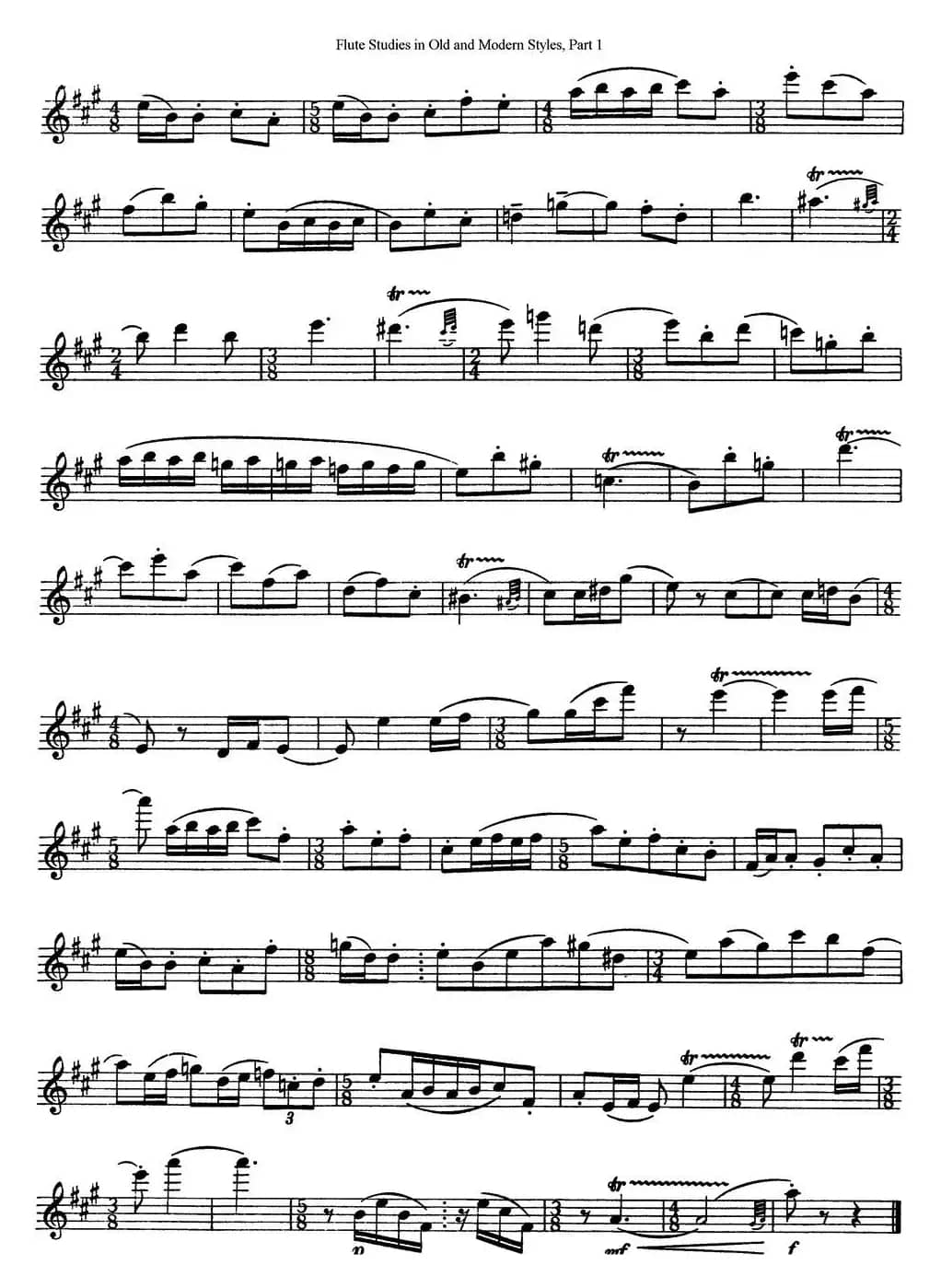 斯勒新老风格长笛练习重奏曲（第一部分）（NO.74-NO.75）