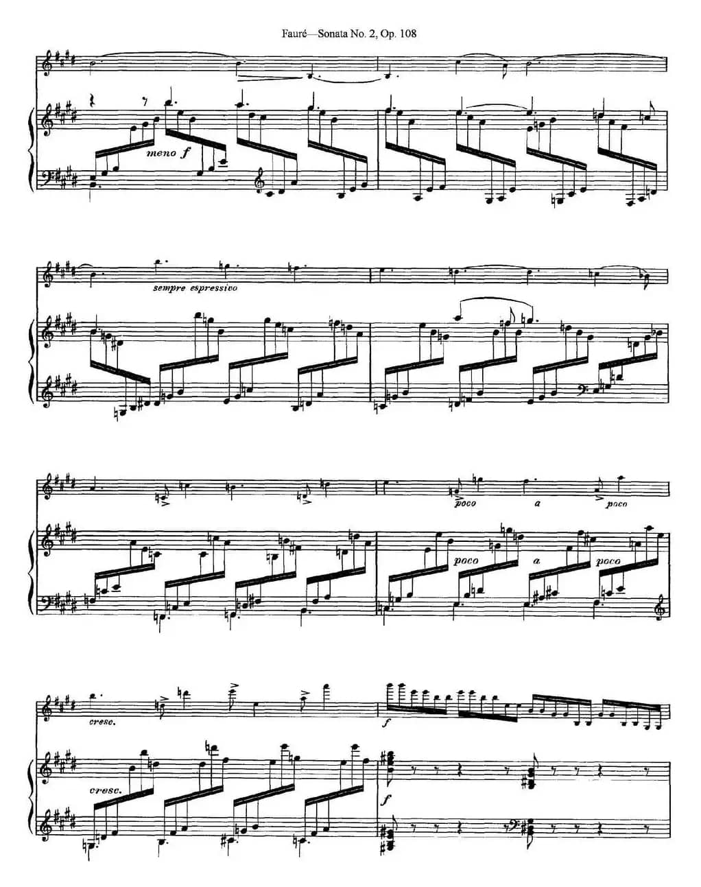 Violin Sonata No.2 Op.108（小提琴+钢琴伴奏）