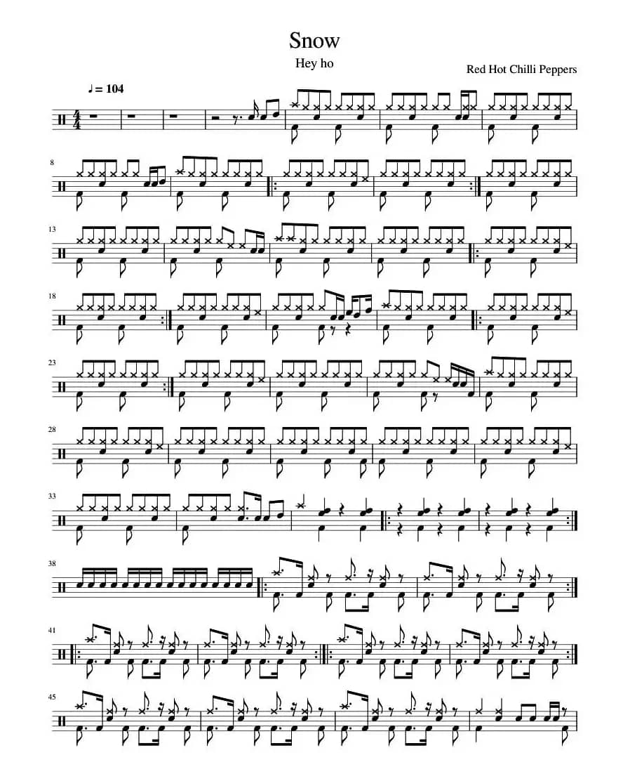 Snow（鼓谱）
