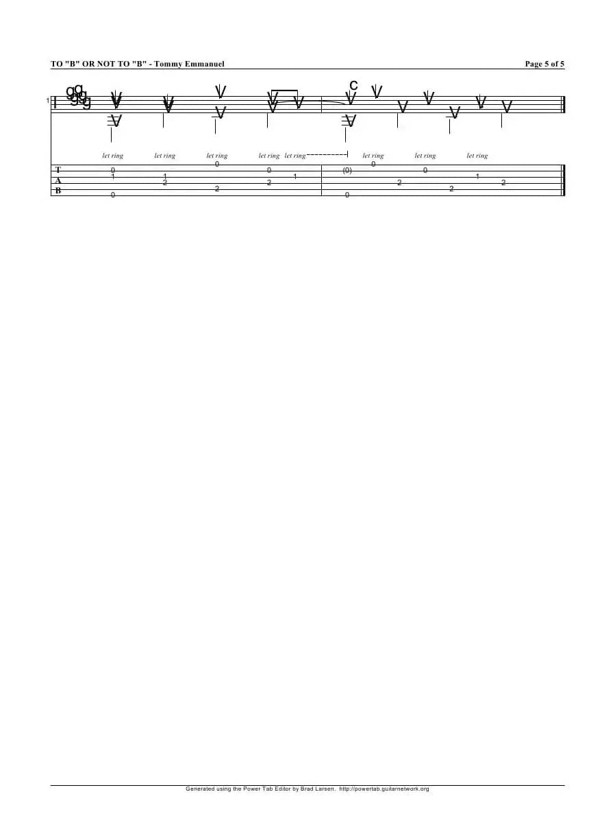 tommy emmanuel：to b or not to b（指弹吉它）