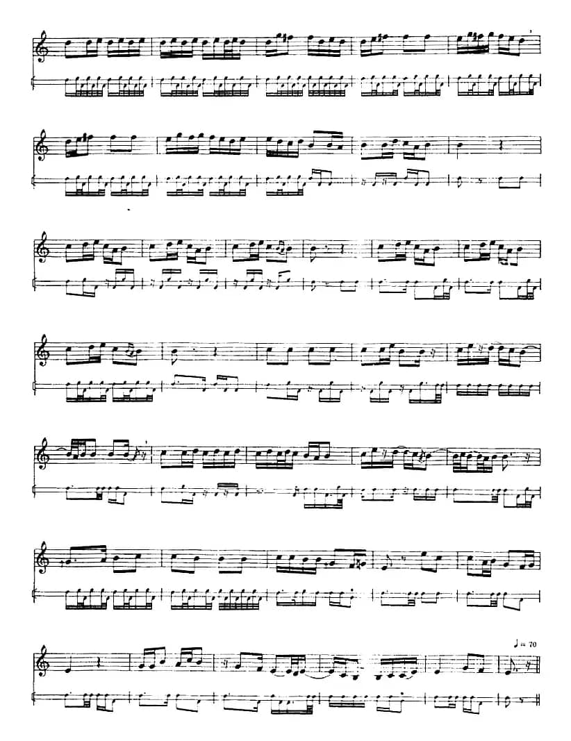 十二木卡姆：Ⅷ 乌夏克木卡姆 401——411（主旋律谱）