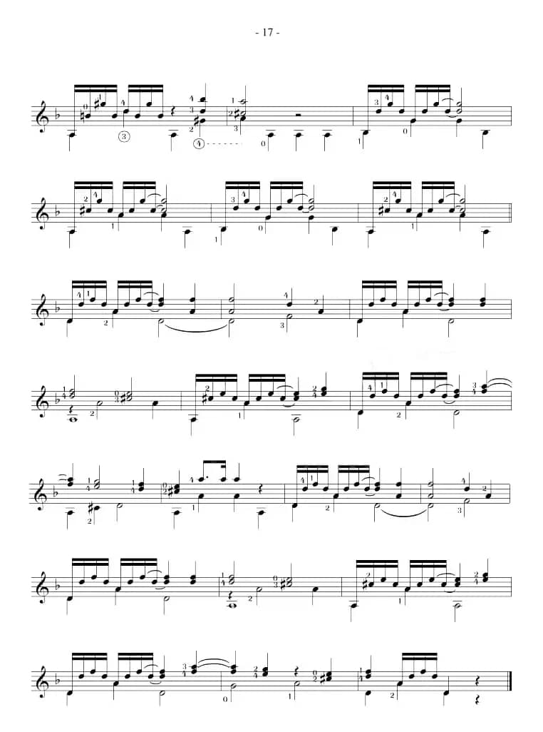 Fernando Sor《12 Studies,Op.60》（STUDY 9）