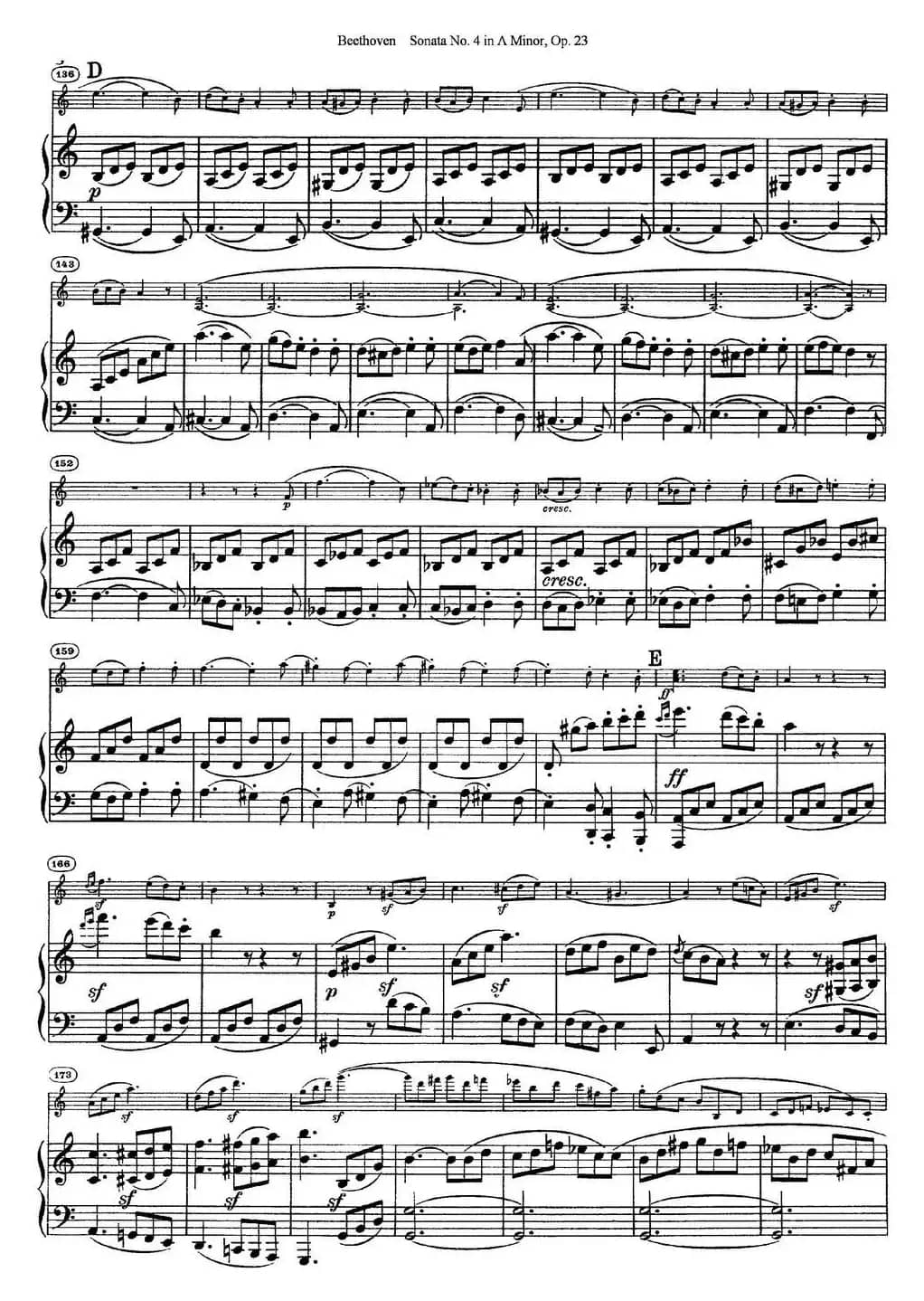 Violin Sonata No.4 in A Minor Op.23（小提琴+钢琴伴奏）