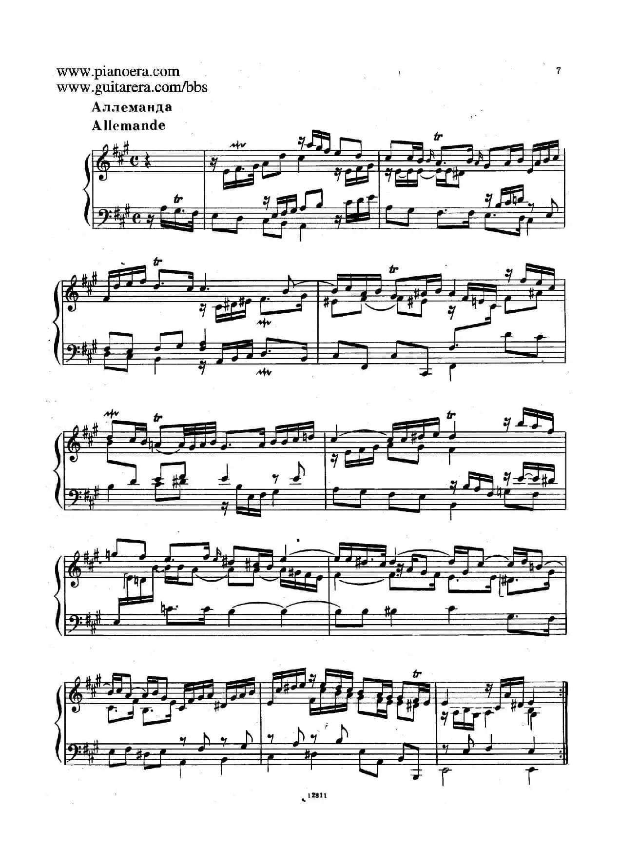 Suite No.1 in A Major HWV 426(A大调第一组曲)