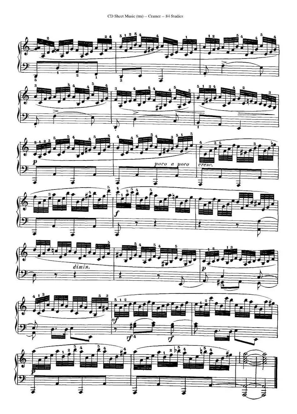 Cramer - 84 exercices（46—50）（克拉莫84首钢琴练习曲）