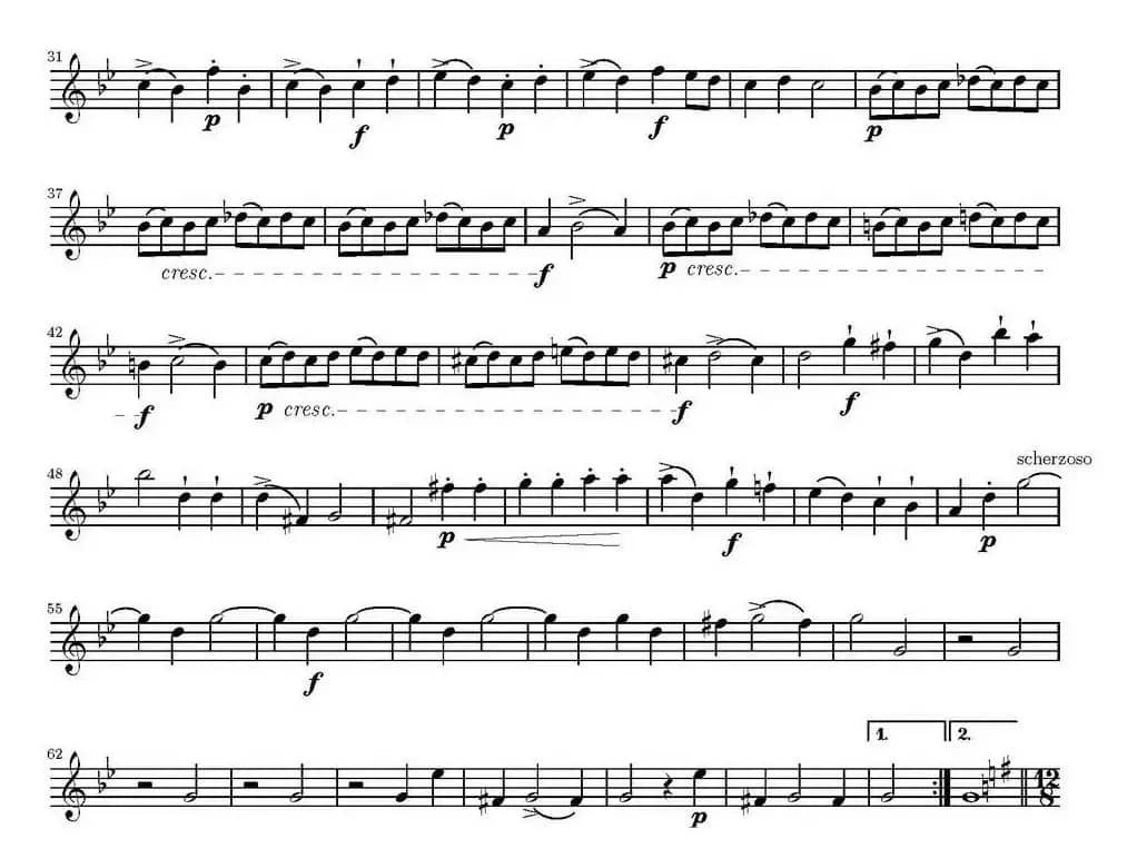 Op.6 VIII. Concerto Grosso（大协奏曲）（四重奏第一小提琴分谱）