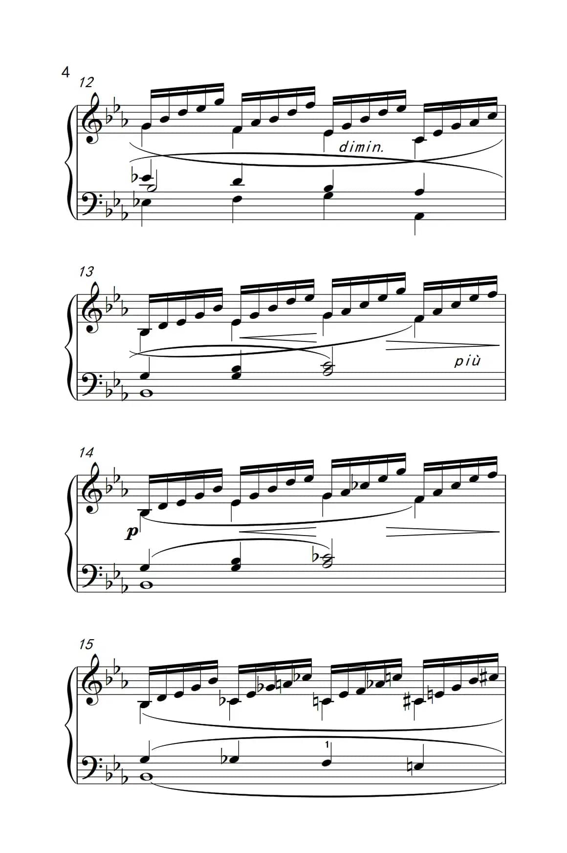 莫什科夫斯基 钢琴练习曲（第十四首）