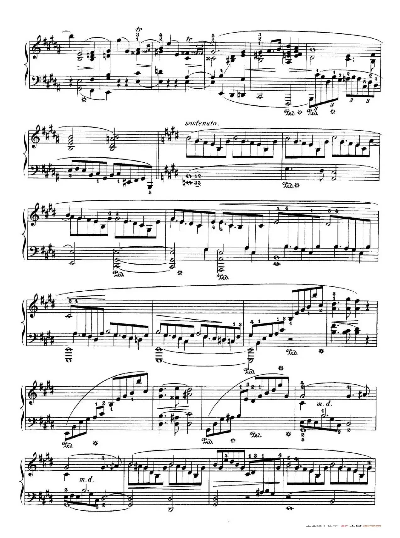 Piano Sonata No.3 in b Minor Op.58（b小调第三钢琴奏鸣曲·第三乐章）
