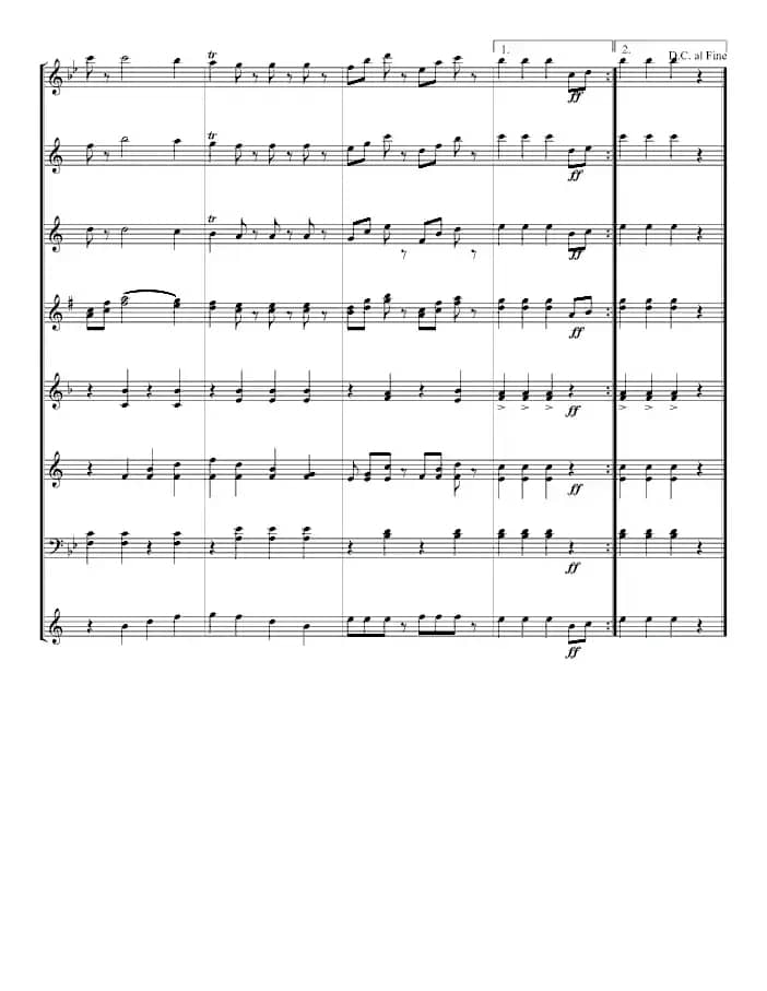 拉德斯基进行曲（管乐总谱、寒风编配版）