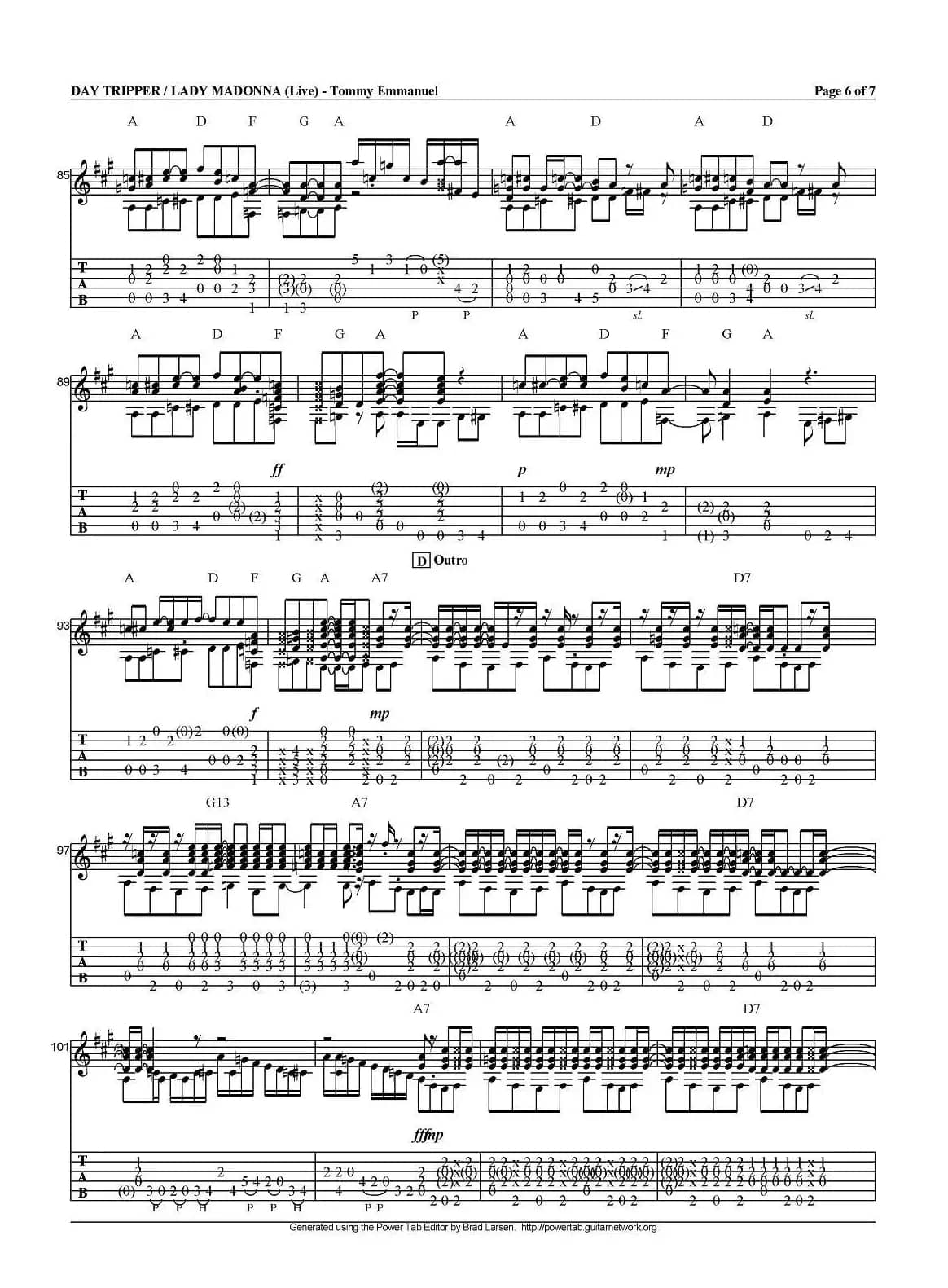 tommy emmanuel:day tripper/lady madonna（指弹吉他）