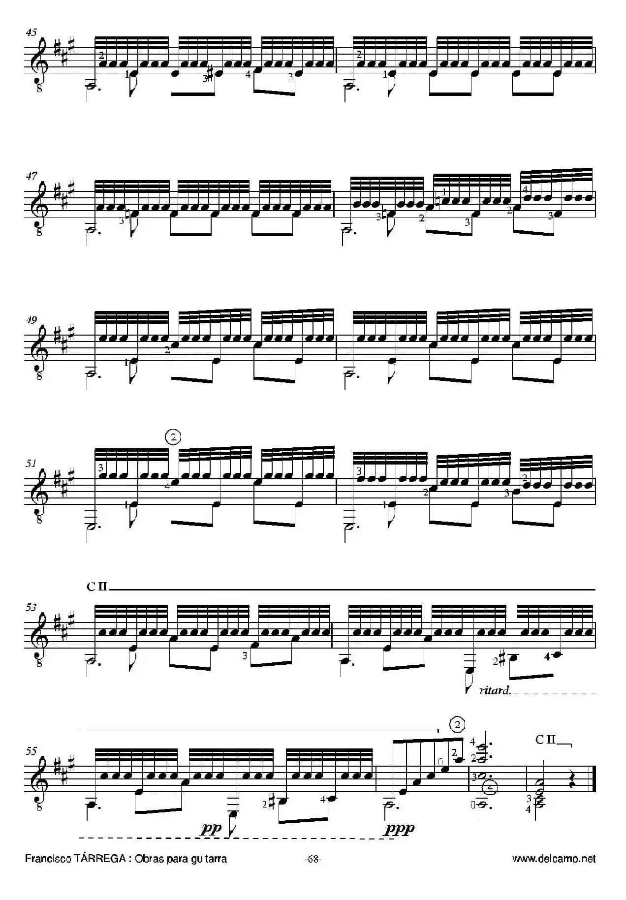 《塔雷加作品全集》第4部分（古典吉他）