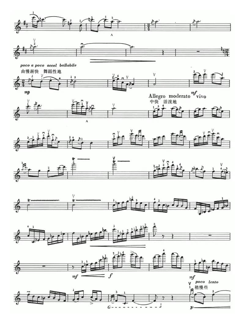 瑞丽江边（小提琴谱）