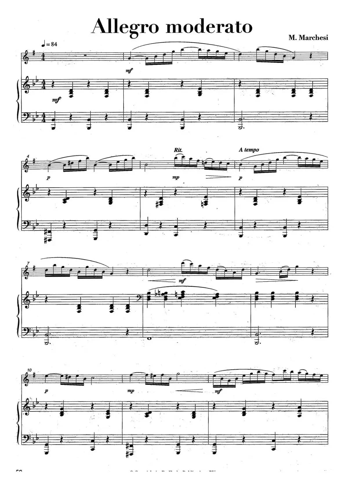 Allegro moderato（中音萨克所+钢琴伴奏）