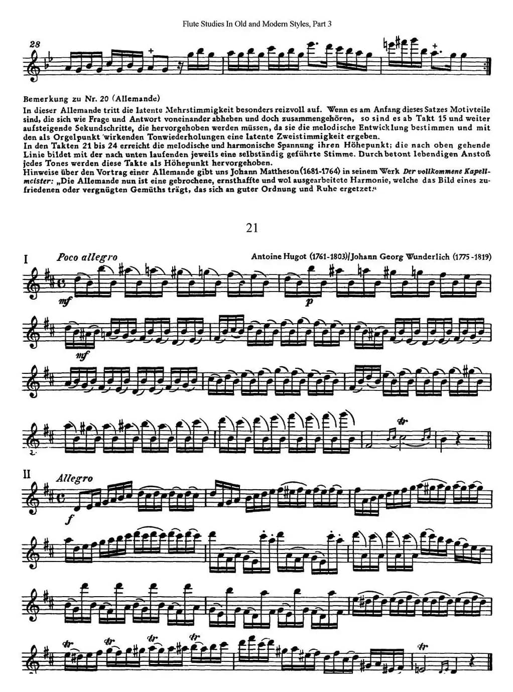 斯勒新老风格长笛练习重奏曲（第三部分）（NO.20-NO.21）