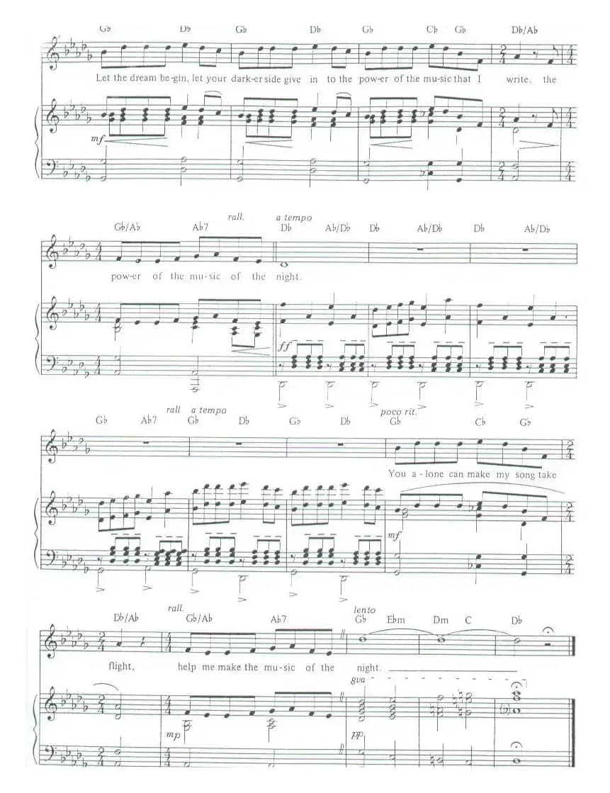 韦伯音乐剧《剧院魅影》主题歌曲