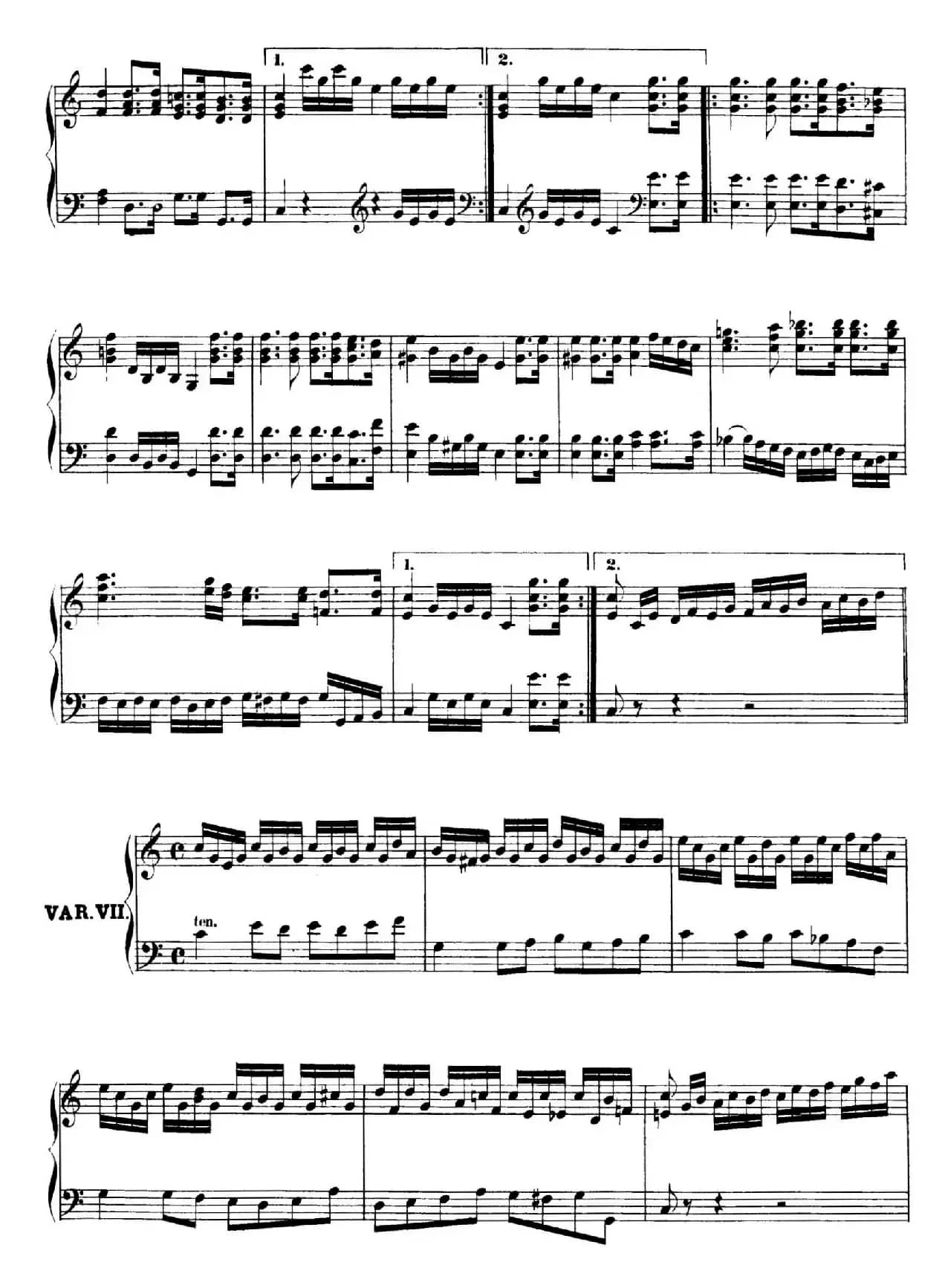 7 Variations in C WoO 78（C大调英国国歌变奏曲）