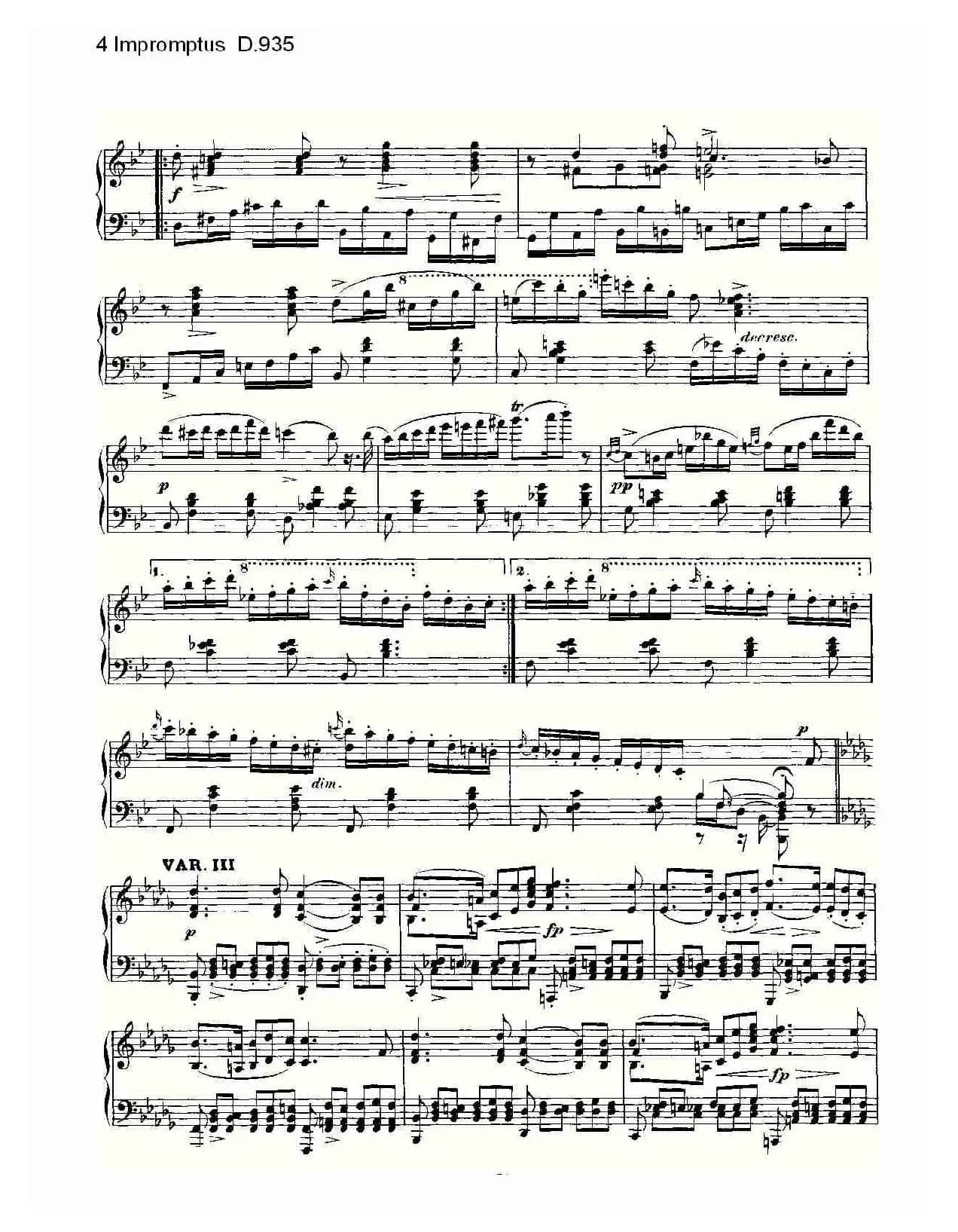 4 Impromptus D.935（4人即兴演奏D.935）
