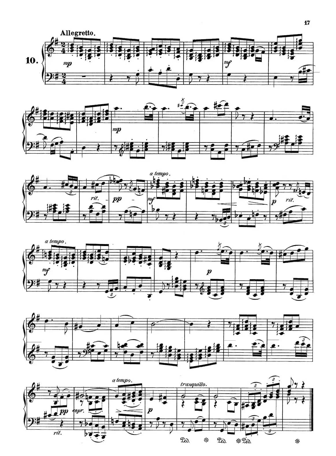 36 Etudes Rhythmiques et Melodiques Op.105（36首节奏与旋律练习曲 6—10）