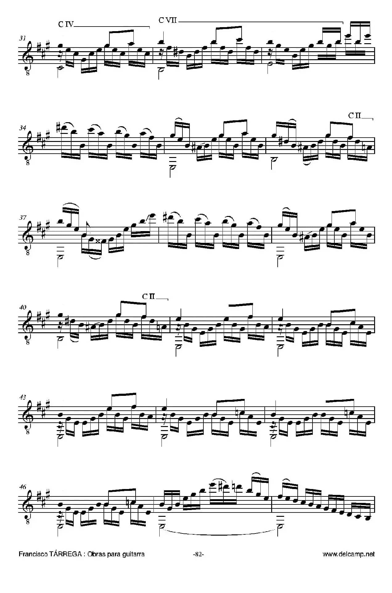 《塔雷加作品全集》第5部分（古典吉他）