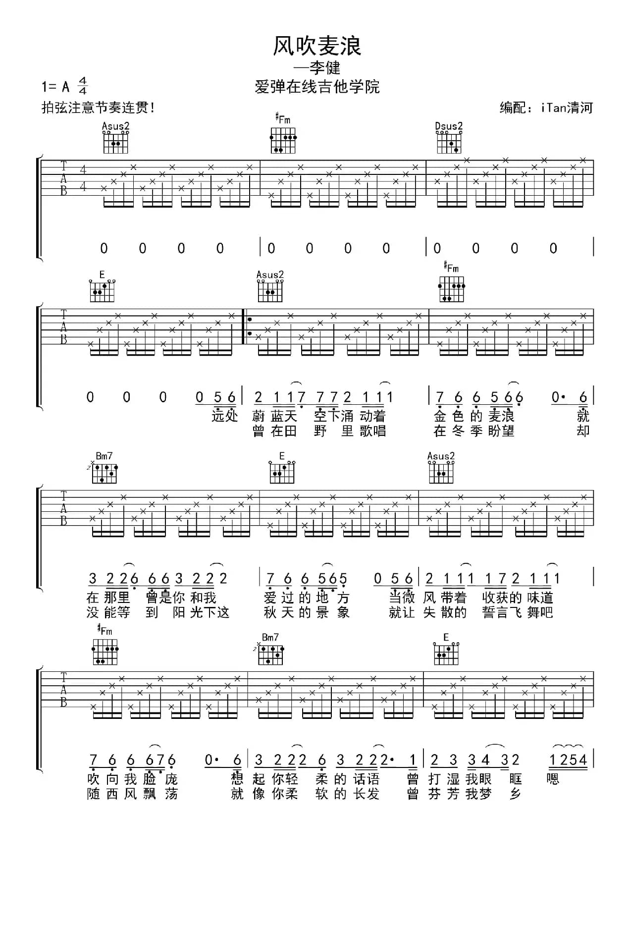 风吹麦浪（iTan清河编配版）