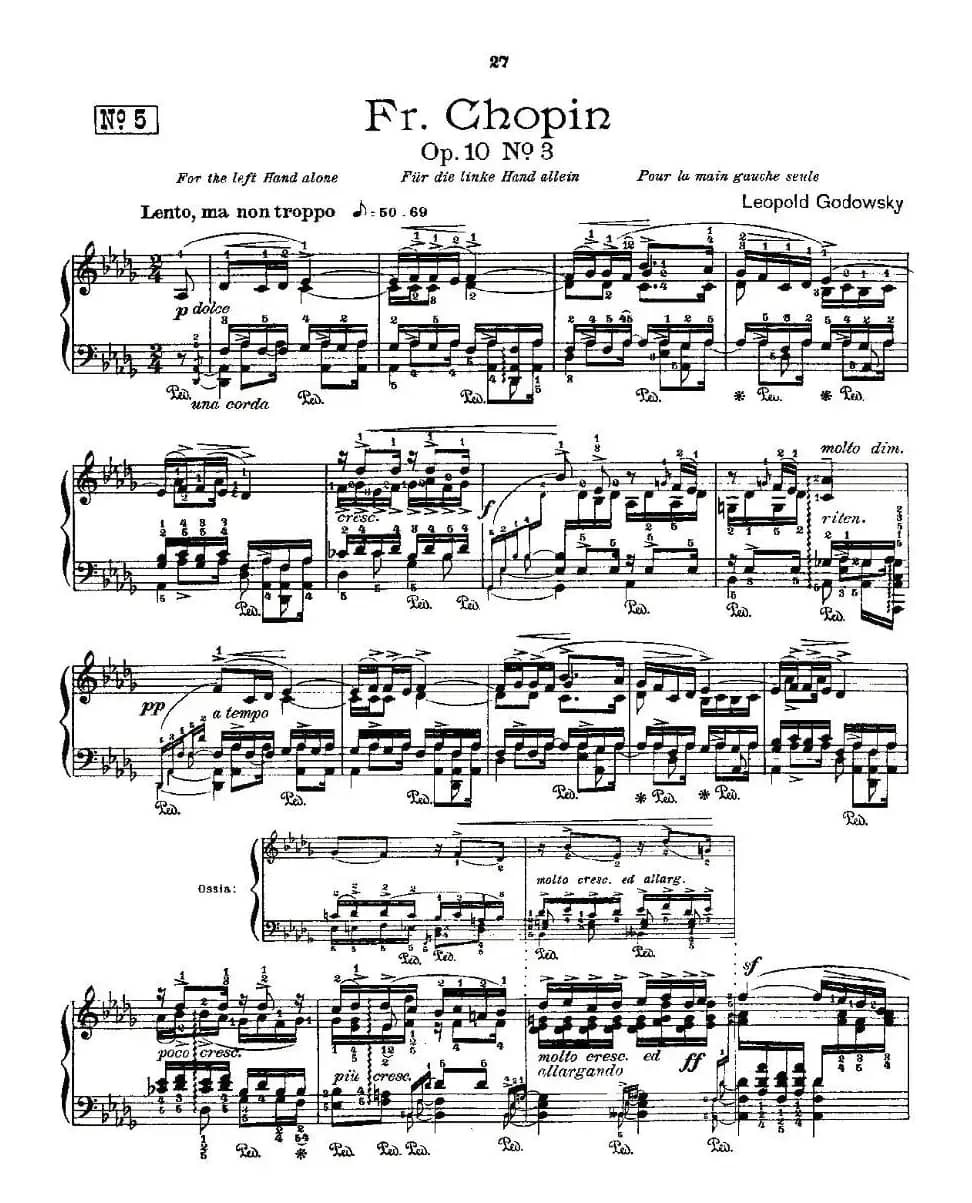 肖邦《练习曲》Fr.Chopin Op.10 No3