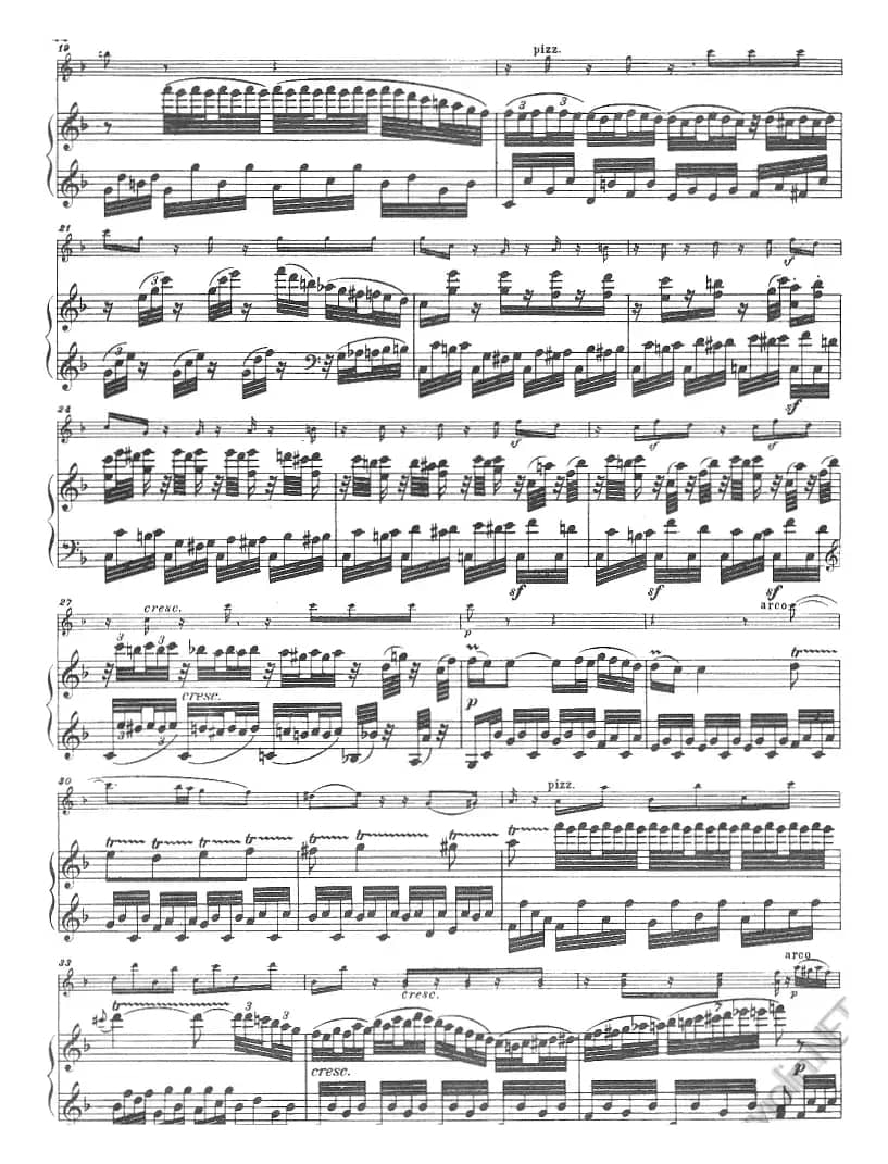 献给好友鲁道尔夫·克鲁采：奏鸣曲（A大调、小提琴+钢琴伴奏）