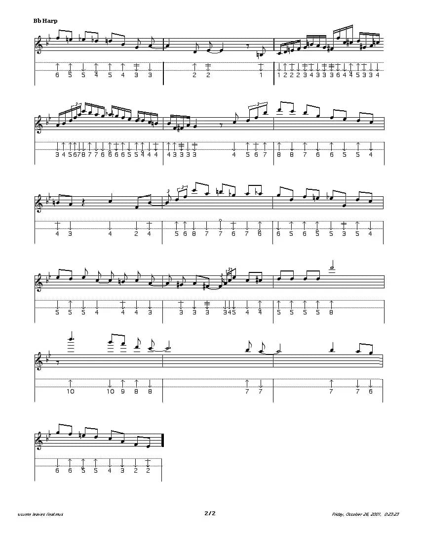 Autumn Leaves（秋叶）（布鲁斯）