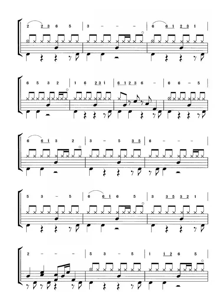 儿童歌曲大联唱（鼓谱）