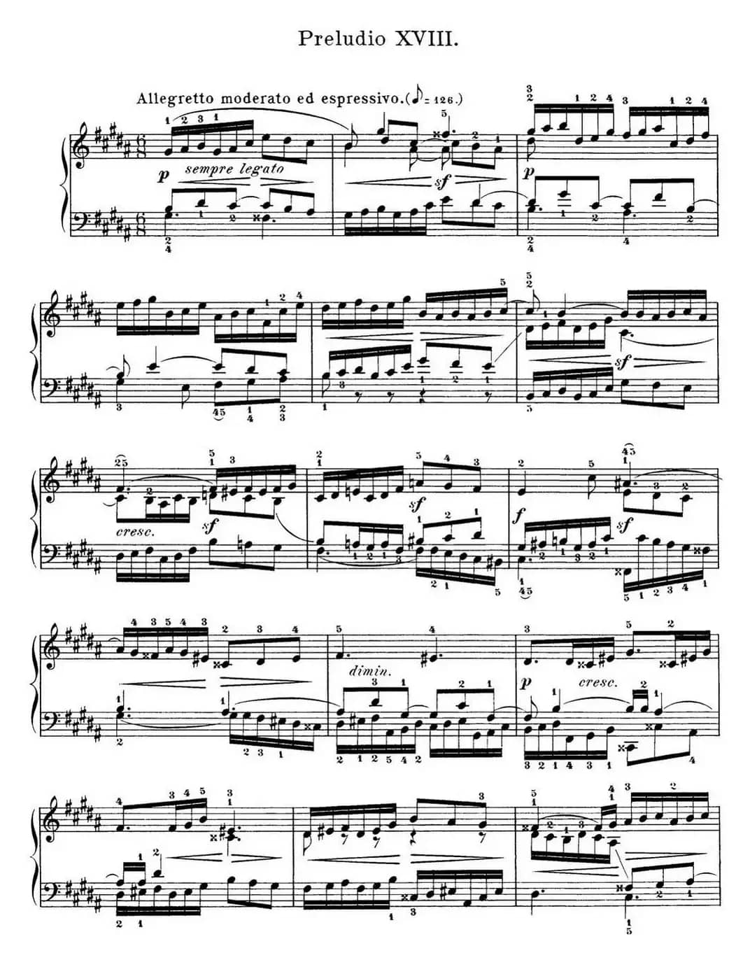 巴赫《平均律钢琴曲集·第一卷》之前奏曲（NO.18）