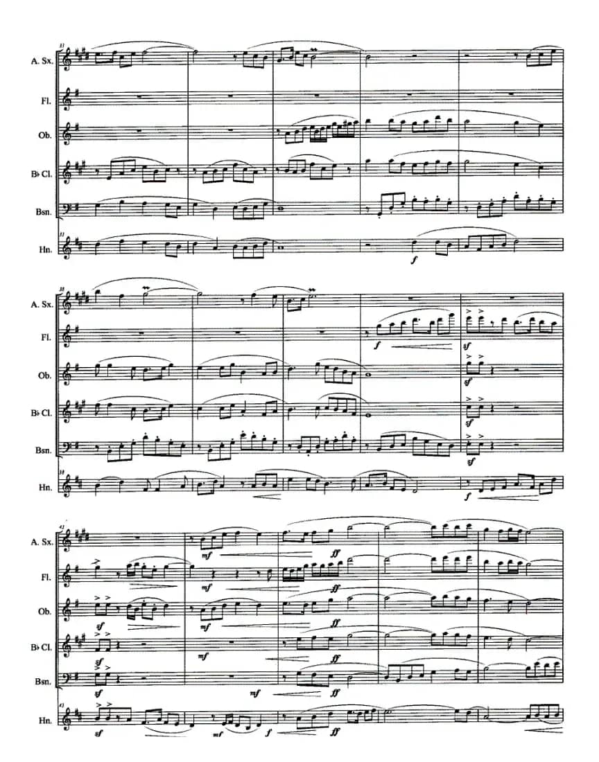 拔根芦柴花（萨克斯与木管五重奏）