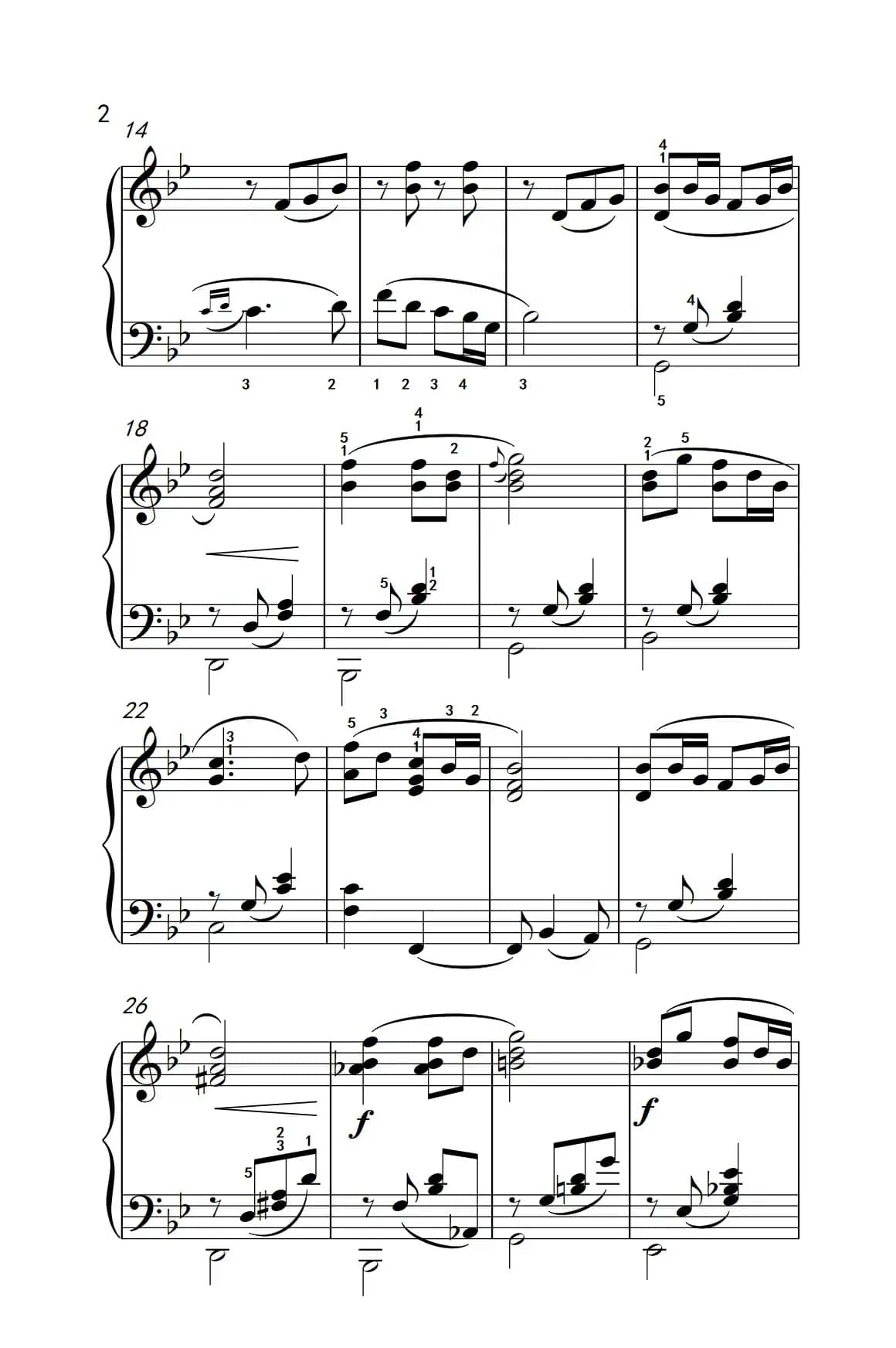 映山红（约翰·汤普森 成人钢琴教程 第三册）