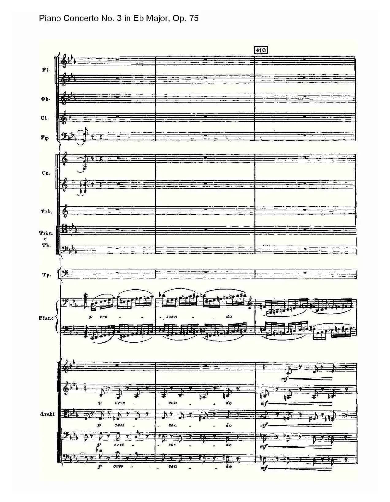 Piano Concerto No.3 in Eb Major, Op.75（Eb大调第三钢琴协奏）
