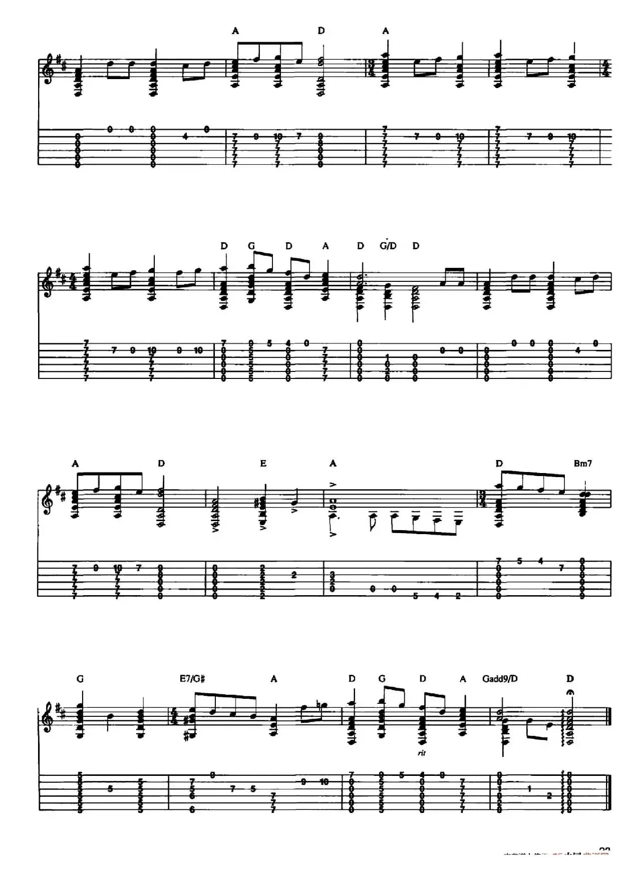 20首经典圣诞颂歌吉他乐谱（16）