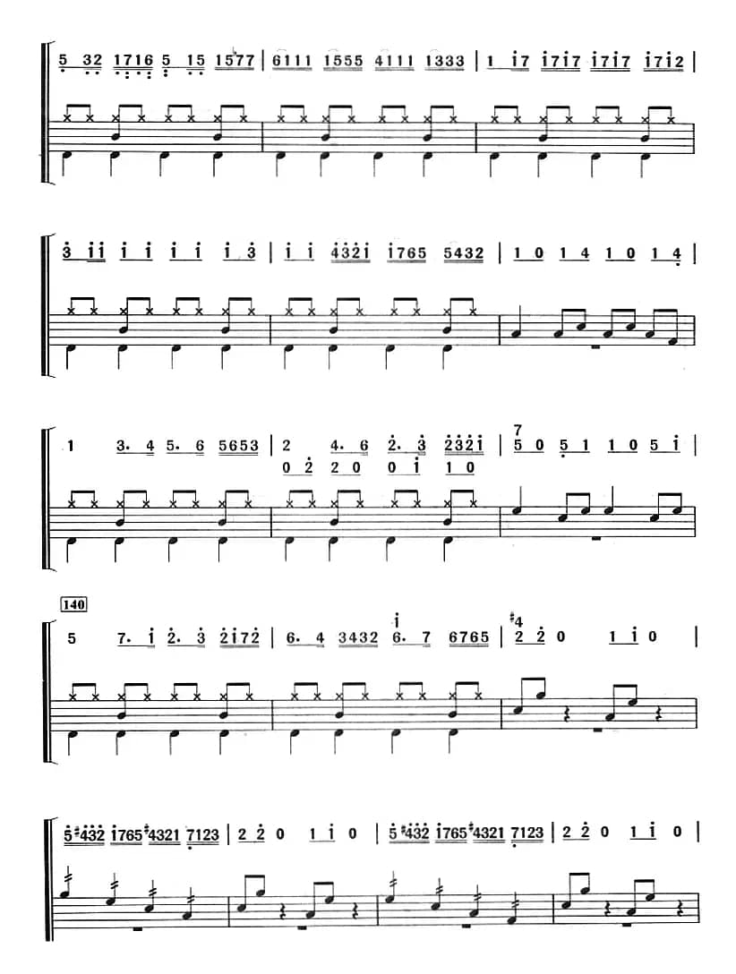 鲁斯兰与柳德米拉序曲（架子鼓、主旋律+鼓谱）