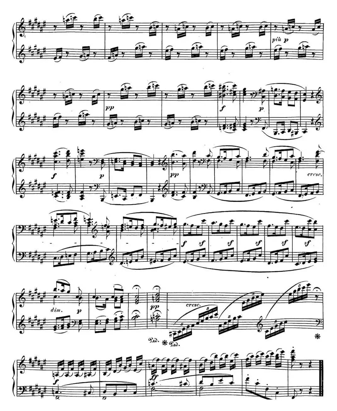 贝多芬钢琴奏鸣曲24 泰丽莎 升F大调 Op.78 F-sharp major