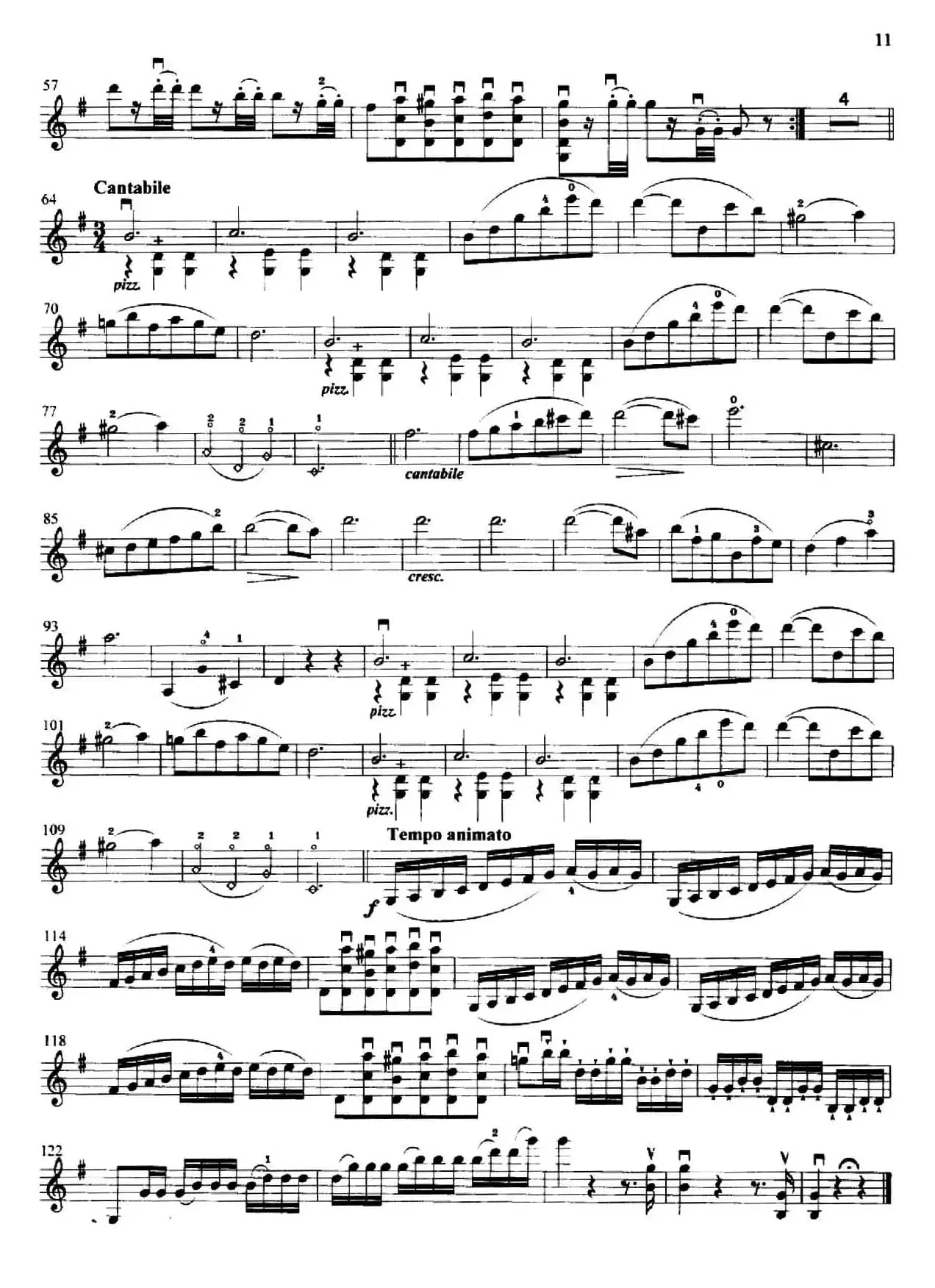 第五变奏曲（小提琴变奏曲·小提琴独奏分谱）