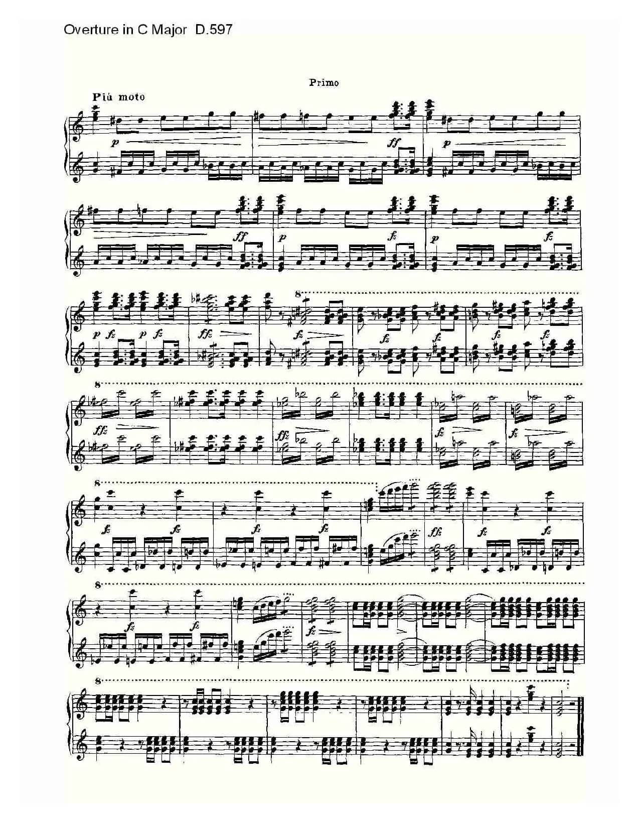 Overture in C Major D.597（Ｃ大调序曲 D.597）