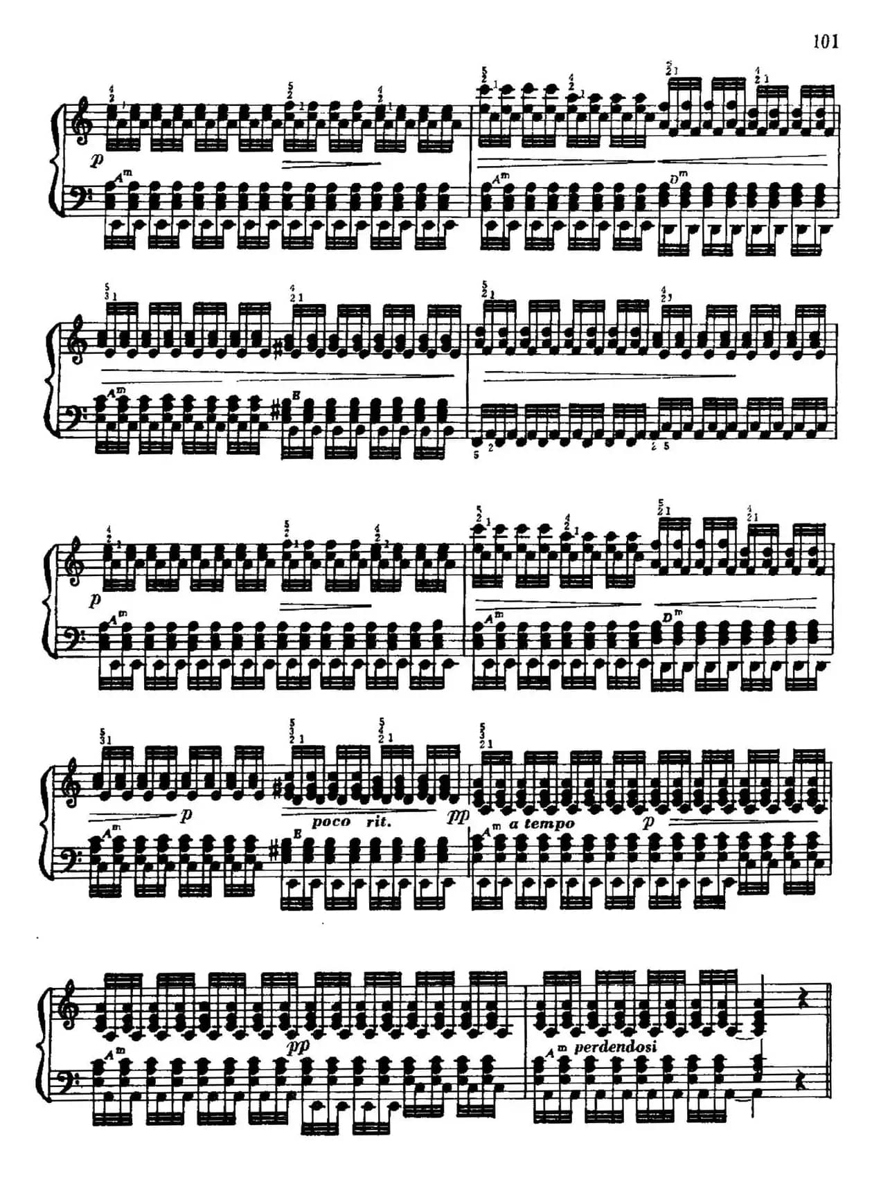 手风琴手指练习 第二部分（震音练习）