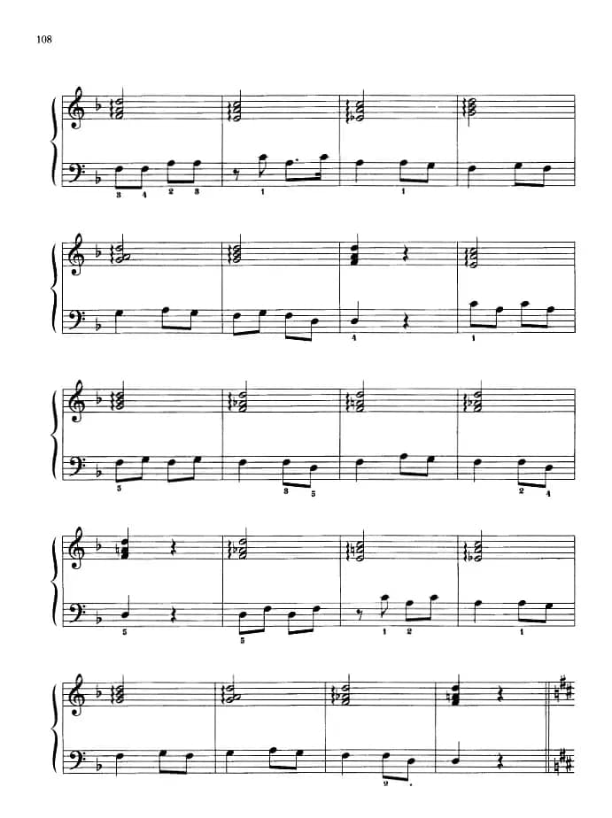 110首中国民歌钢琴小曲集：青丝鸟