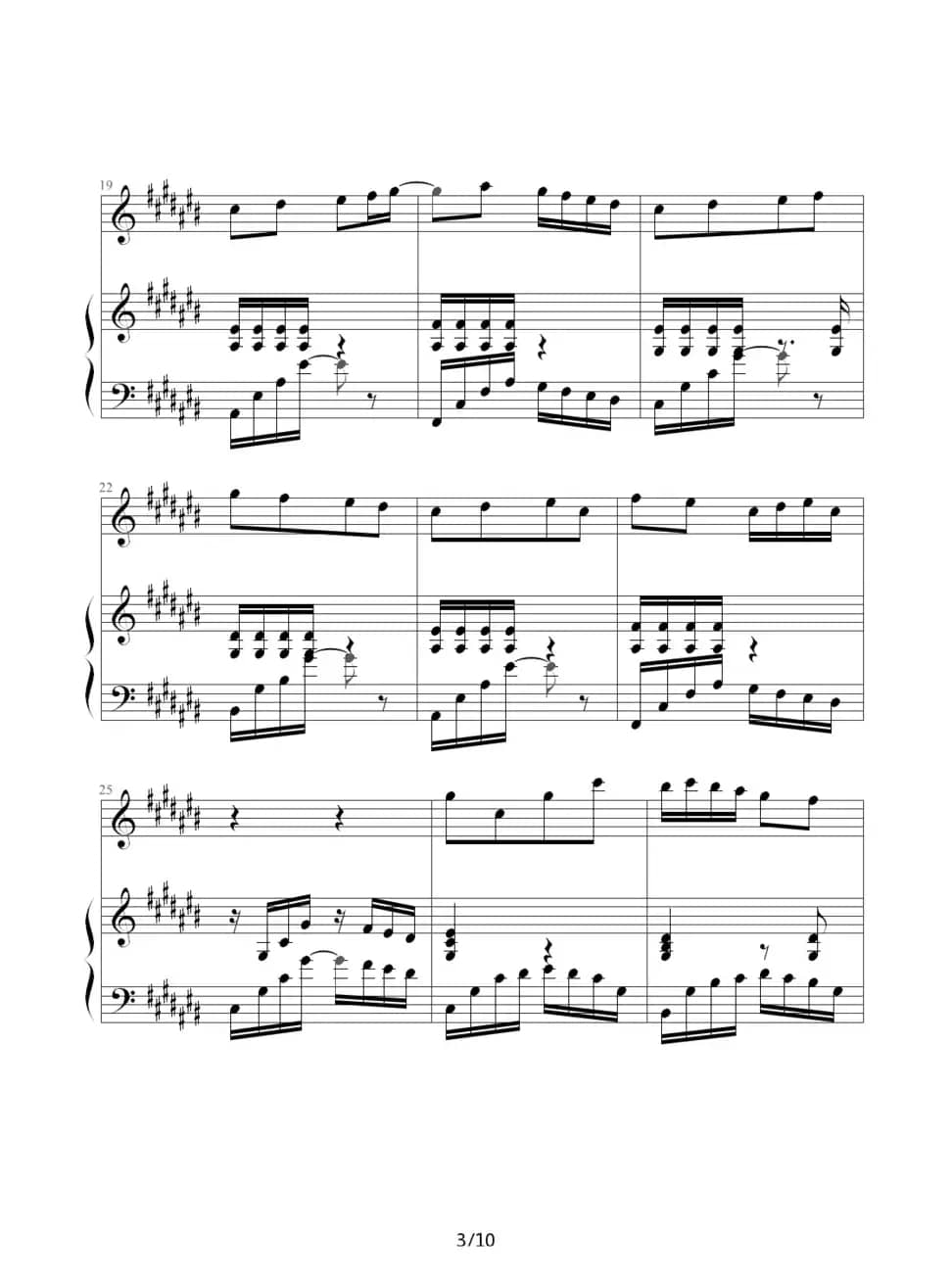 香水百合（钢琴伴奏谱）