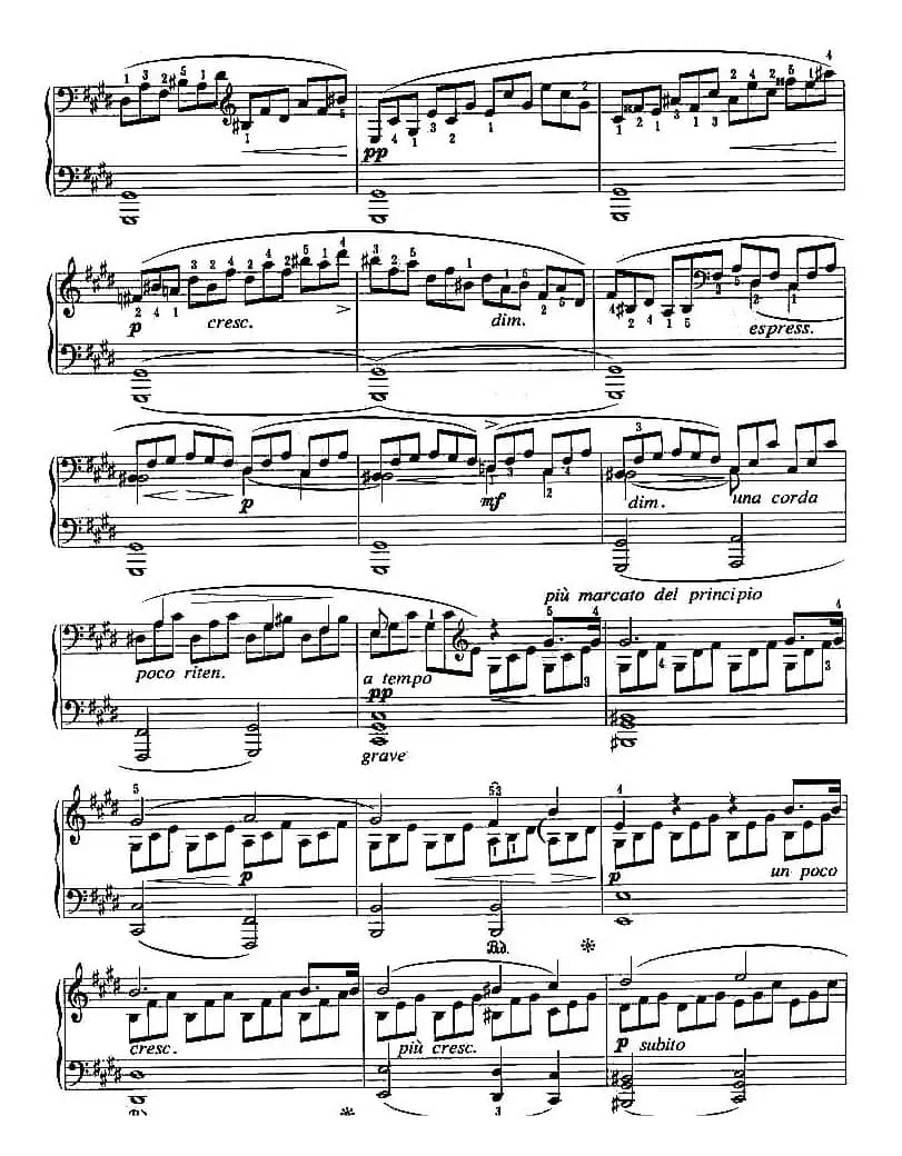 月光奏鸣曲（第一乐章）