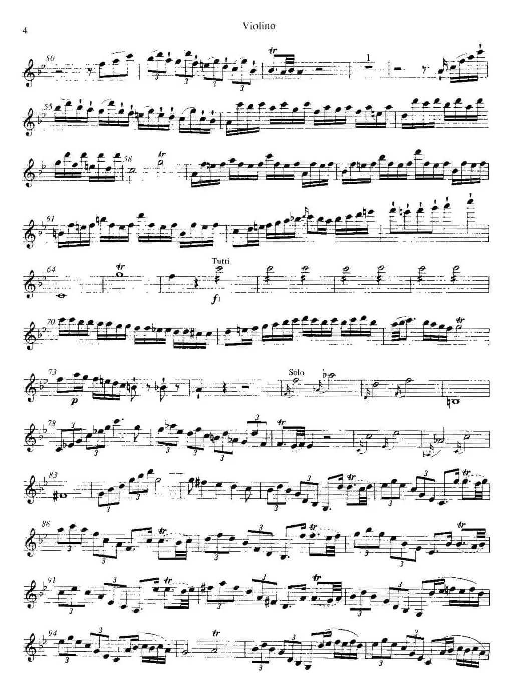 降B大调第一小提琴协奏曲 KV207