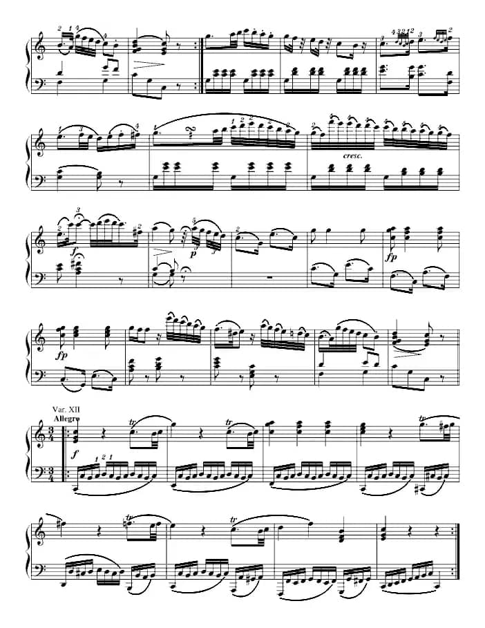 小星星变奏曲（寒风制谱版）