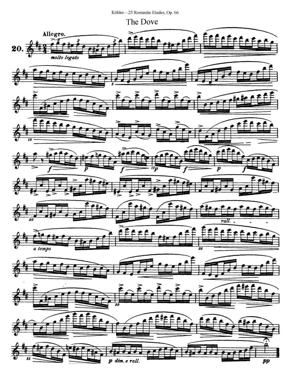 25首浪漫练习曲作品66号（NO.20）