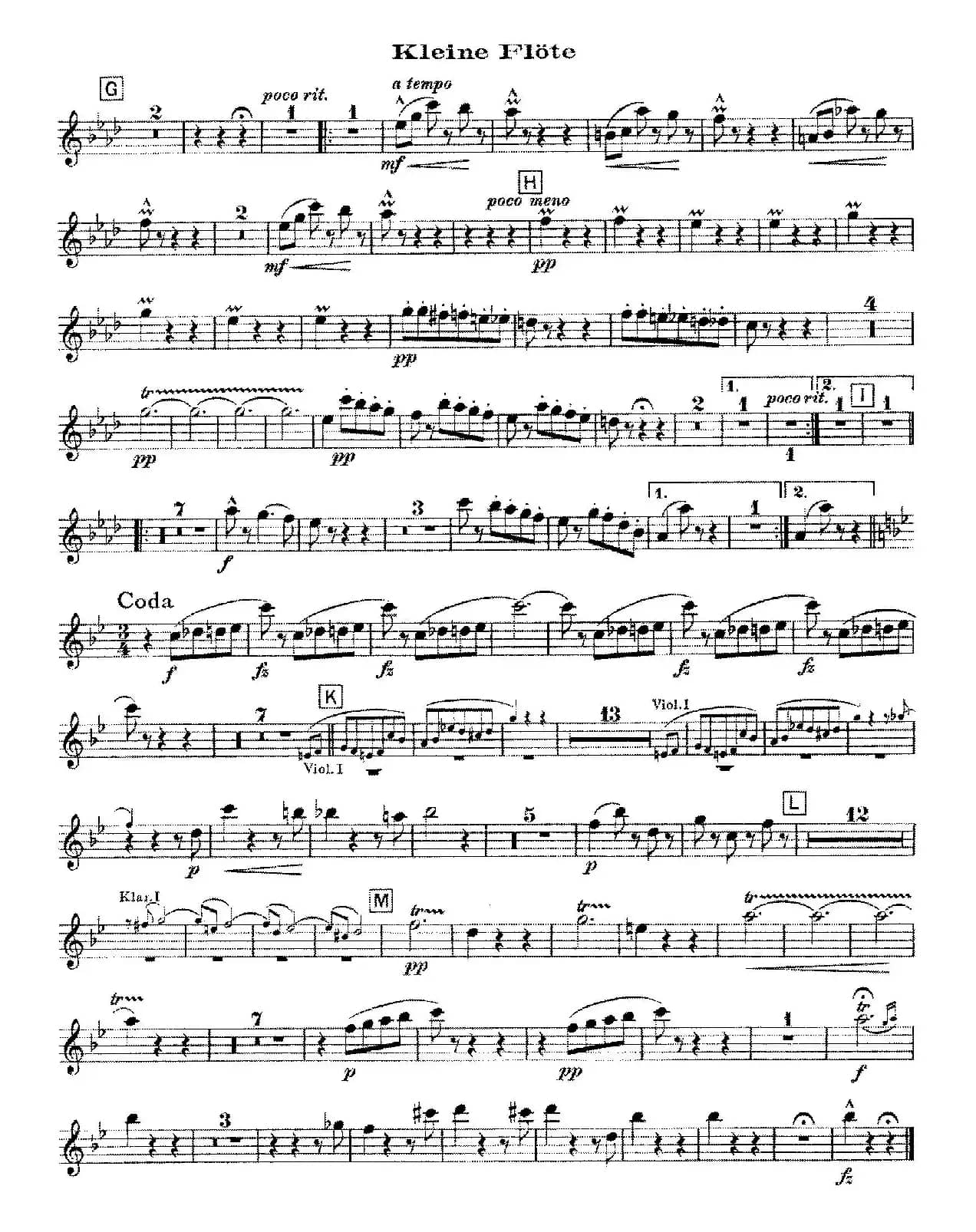 春之声圆舞曲（管弦乐合奏短笛分谱）