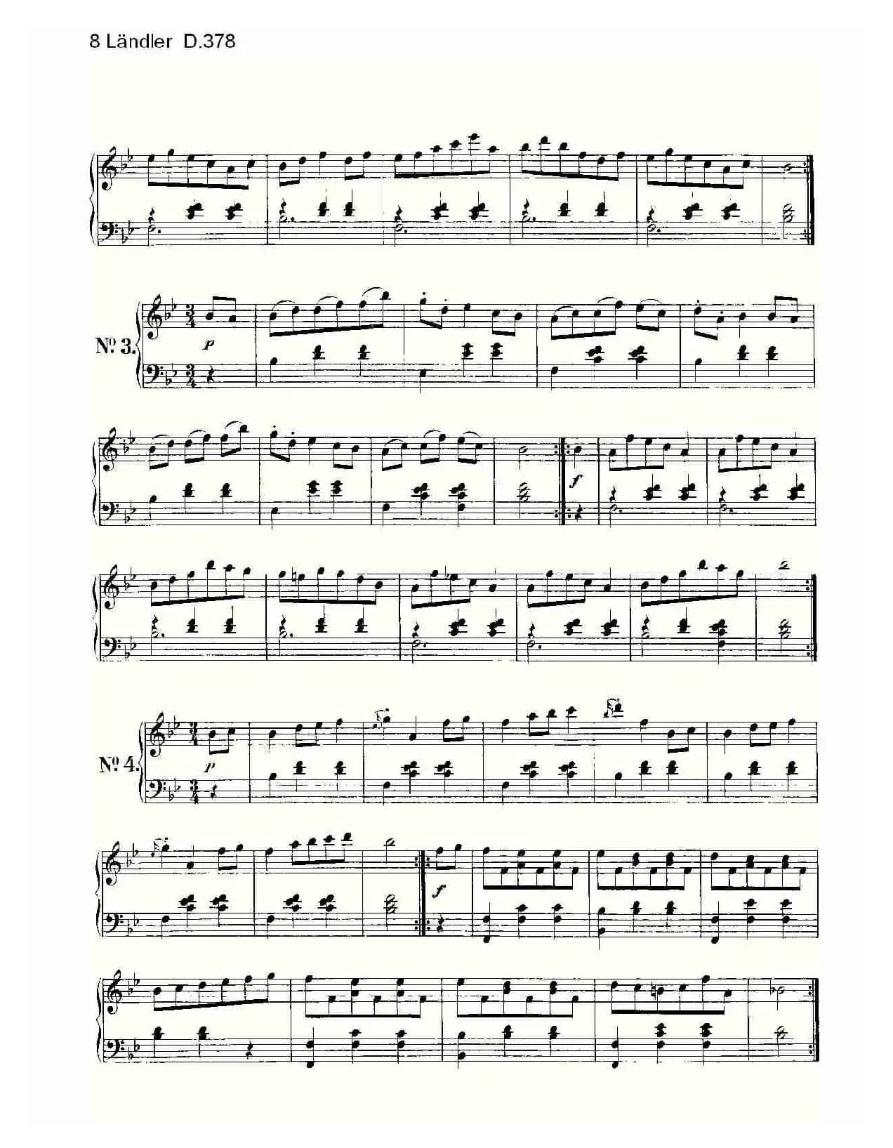 8 Ländler D.378
