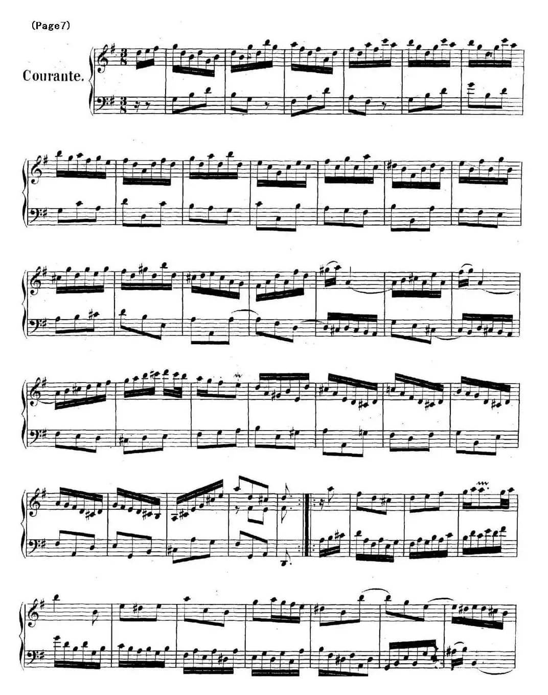 帕蒂塔6首德国组曲（No.5 G大调 巴赫 Partita G Major BWV 829）