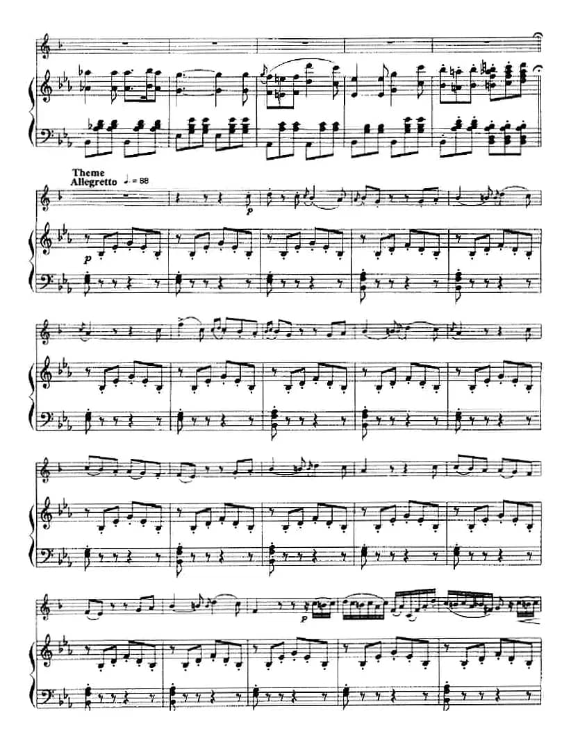 威尼斯狂欢节幻想变奏曲（小号+钢琴伴奏）